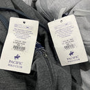 PACIFIC POLO CLUB (2-PACK) MEN'S FLEECE HOODIES - SIZE: L - LIGHT GRAY/CHARCOAL - Brand New