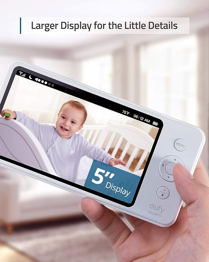 Anker Eufy Security Spaceview Pro 5" Screen Baby Monitor E83121D1 - White - Like New