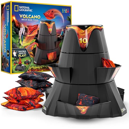 NATIONAL GEOGRAPHIC Volcano Bean Bag Toss Backyard Game Set 5 Games - Amazon - Like New