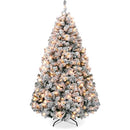 Best Choice Products Pre-Lit Artificial Christmas Tree 7.5ft Snow Flocked - Brand New