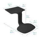 ECR4KIDS THE SURF PORTABLE LAP DESK, FLEXIBLE SEATING, 10 PACK - BLACK - Like New