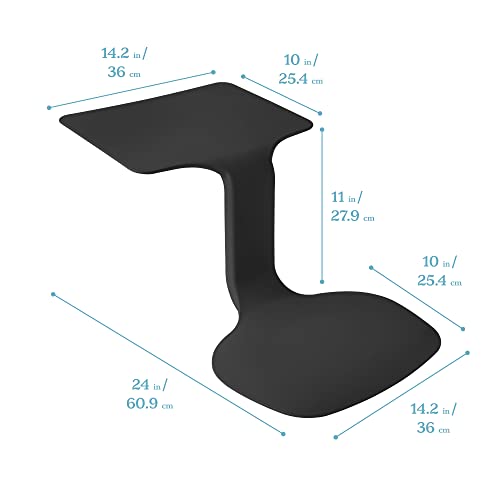ECR4KIDS THE SURF PORTABLE LAP DESK, FLEXIBLE SEATING, 10 PACK - BLACK - Like New