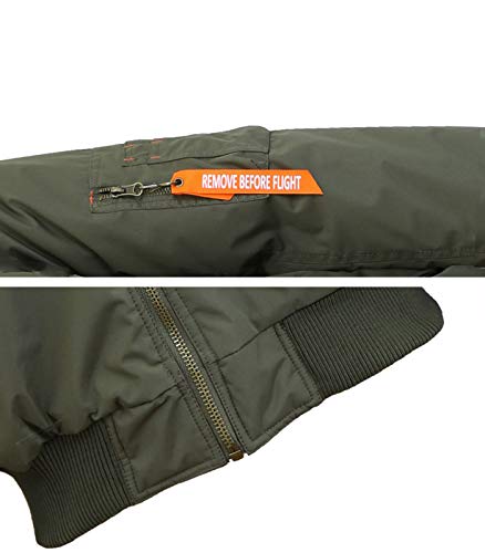 GALAXY BY HARVIC SPIRE BY GALAXY OLIVE MEN'S FLIGHT JACKET - SIZE XX-LARGE - Brand New