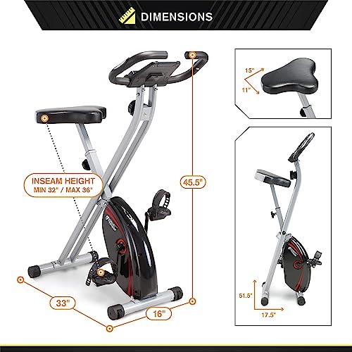 CIRCUIT FITNESS CIRCUIT FITNESS FOLDING UPRIGHT EXERCISE BIKE AMZ-150BK - BLACK - Like New