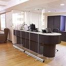 Floor Standing Sneeze Guard 80"H X 48"W Portable Pull-Out Banner B08Q8HDJSD - Brand New
