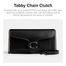COACH TABBY CHAIN CLUTCH, V5 - BLACK - Like New