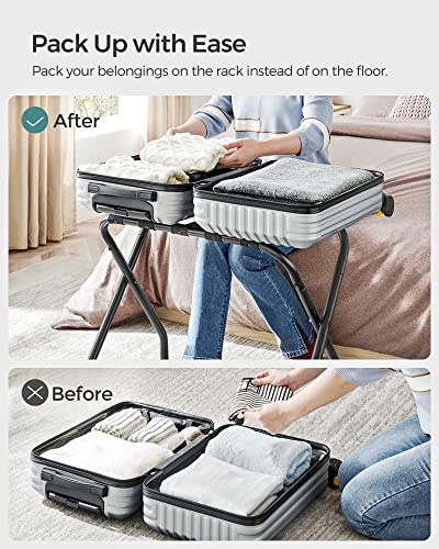 SONGMICS LUGGAGE RACK PACK OF 2 SUITCASE STAND URLR64B-2 - BLACK - Like New