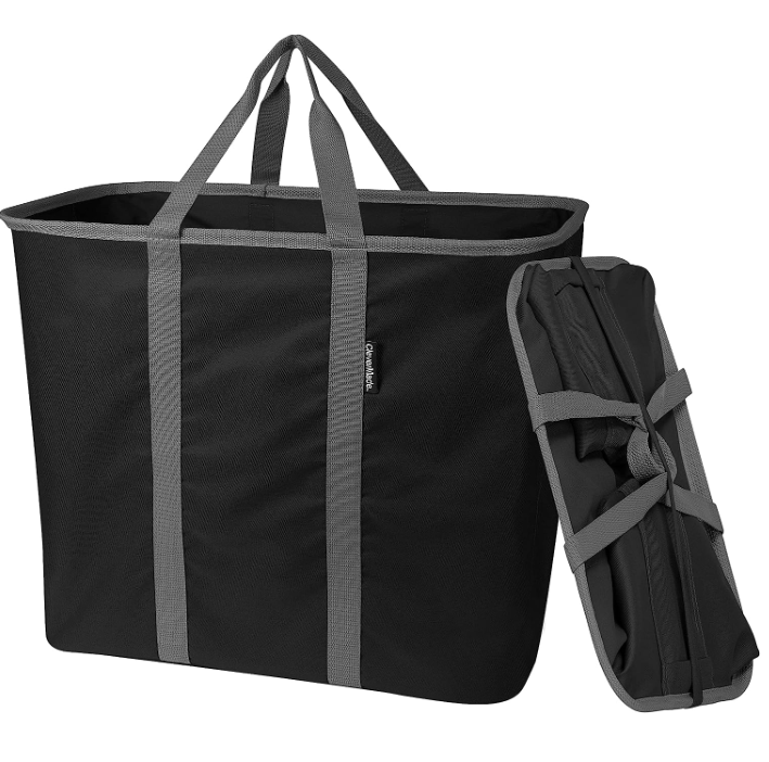 CleverMade Collapsible Laundry Basket BLACK/GREY 2 Pack 7070-0006-0011 - Like New
