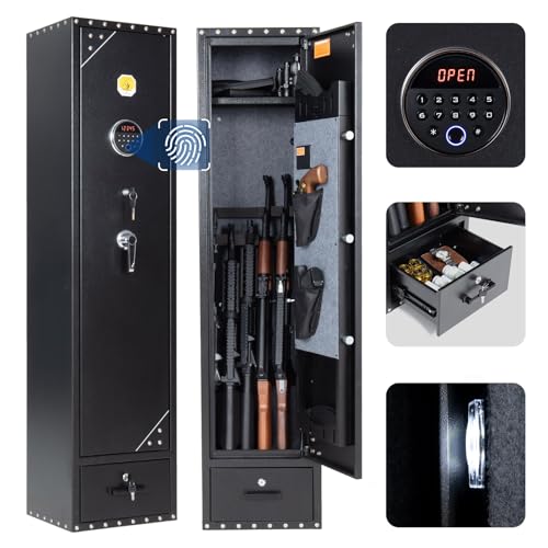 BLACKSMITH 6 BIOMETRIC GUN SAFE FOR RIFLES AND PISTOLS - BLACK - Like New