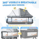 3 in 1 Baby Bassinet, Upgraded Beside Crib with 360 Highly Visible Mesh wall - Like New
