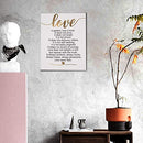 Inspirational Quote Painting Family Love Canvas Love Is Patient Canvas - Brand New