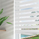 JOYDECO WHITE SHEER ZEBRA BLINDS CORDLESS 70" W×75" H - Scratch & Dent