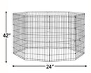 NEW WORLD PET PRODUCTS DOG EXERCISE PEN & PLAYPEN 24" W X 42" H NO DOOR BLACK - Like New