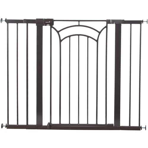 SAFETY 1ST EASY INSTALL DECOR TALL & WIDE GATE - BROWN - Like New