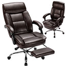 ZUNMOS EXECUTIVE OFFICE CHAIR ERGONOMIC BIG TALL LEATHER SWIVEL - BROWN - Like New