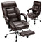 ZUNMOS EXECUTIVE OFFICE CHAIR ERGONOMIC BIG TALL LEATHER SWIVEL - BROWN - Like New