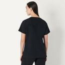 AMAZON BASICS WOMEN'S SCRUBS V-NECK TOP WITH POCKETS LARGE - BLACK - Like New