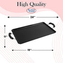 Alpine Cuisine Aluminum Griddle Pan 19x11in Heat Resistant B07TDC5BK8 - Gray - Brand New