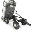 YARDSAM DUMP GARDEN CARTS 800 LB CAPACITY, HEAVY DUTY STEEL GARDEN CARTS - GRAY - Brand New