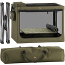 NOAH & PAW COLLAPSIBLE DOG CRATE 42 INCH, 2XL DOG CRATE LARGE BREEDS - GREEN - Like New