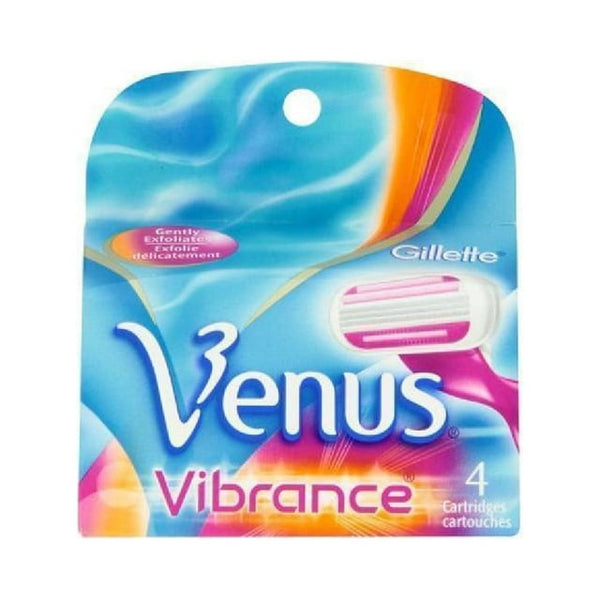 GILLETTE VENUS VIBRANCE REFILL BLADE CARTRIDGES, 4 COUNT - Brand New