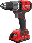 CRAFTSMAN RP+ Cordless Drill/Driver Kit 2 Batteries Charger Brushless - RED - Like New