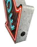 Arcade Double-Sided Marquee Sign With Neon Print And LED Bulbs - 26” x 3" x 8" - Brand New