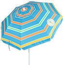 TOMMY BAHAMA 6' UPF 50+ TILT BEACH UMBRELLA INTEGRATED SAND ANCHOR MULTI STRIPE - Like New