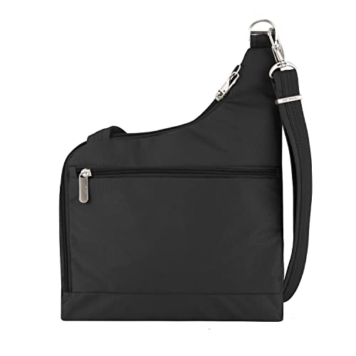 TRAVELON ANTI-THEFT CROSS-BODY BAG, TWO POCKET 42373-500 - BLACK - Brand New