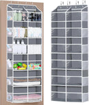 UNIVIVI OVER THE DOOR ORGANIZER, 6 TIER STORAGE, 12 SLOTS - GRAY - Brand New