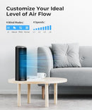 Abolee Tower Fan for Bedroom, 23ft/s Desk Fan with Remote, 70° Oscillating - Like New