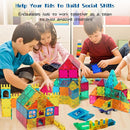 AFUNX 130 PCS Magnetic Tiles Building Blocks 3D Clear Construction - Multicolor Like New