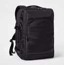 OPEN STORY TRAVELER BACKPACK COATED WATER REPELLENT NYLON 21" - BLACK - Like New