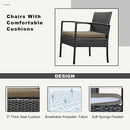 GREARDEN 3 PIECE WICKER PATIO CONVERSATION SET 2 CHAIRS, 1 TABLE - BLACK/BROWN - Like New