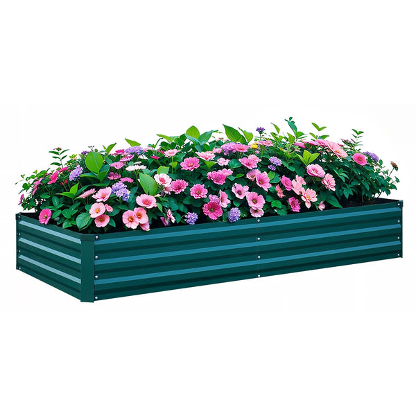 BUTUNITA Raised Garden Bed Green 6x3x1ft Galvanized Raised Garden Beds - Like New