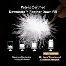 DOWN AERO DOWNAERO™ FEATHER DOWN COMFORTER QUEEN SIZE 100% COTTON WHITE - Like New
