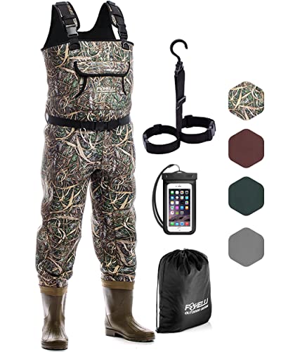 Foxelli Chest Waders, Waterproof 4mm Neoprene Hunting & Fishing Waders - Like New
