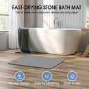 VEELOIM STONE BATH MAT DIATOMACEOUS SHOWER MAT NON-SLIP SUPER ABSORBENT - GRAY - Like New