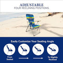 Cabana Beach Folding Beach Chair, 4 Position Portable Backpack Foldable - Stripe - Like New