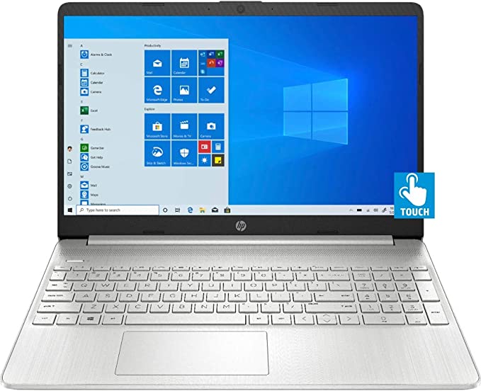 HP NOTEBOOK 15.6" HD TOUCH i3-1005G1 4GB 256GB SSD INTEGRATED - SILVER Like New