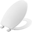 BEMIS 1800EC 000 Plastic Toilet Seat Easy Clean Change Hinges ELONGATED - White - Brand New