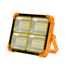 SOLAR LED LIGHT RECHARGEABLE CAMPING EMERGENCY FLOODLIGHT OUTDOOR LIGHT - YELLOW - Like New
