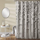 LUSH DECOR RILEY SHOWER CURTAIN, 72" W X 72" L - LIGHT GRAY - Like New