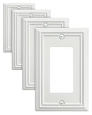 ZILLSEA 4-Pack Decorator Wall Plates Midsize White - Like New
