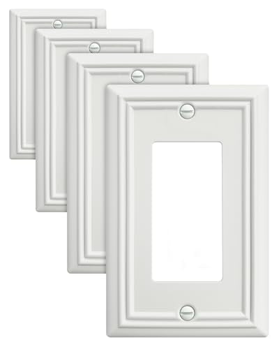 ZILLSEA 4-Pack Decorator Wall Plates Midsize White - Like New