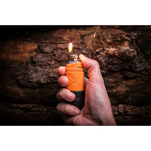 EXOTAC FIRESLEEVE WATERPROOF FLOATING LIGHTER CASE 005005 - BLAZE ORANGE - Brand New