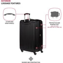 SWISSGEAR HARDSIDE EXPANDABLE LUGGAGE BLACK 3-PIECE SET (18/23/27) - - BLACK - Brand New