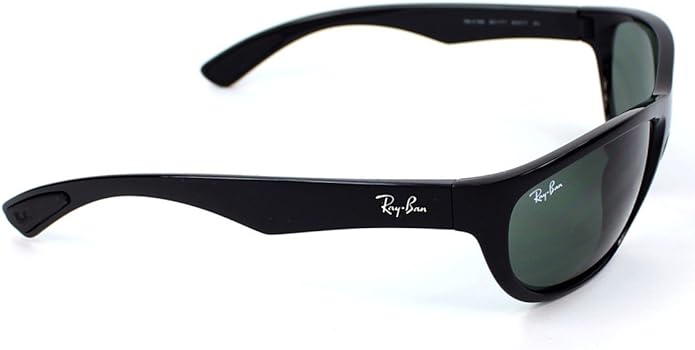 Ray-Ban Men Retangle Sunglasses RB4188 - Black/Poly Green Like New