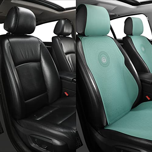 Tapha Luxury Suede Leather Universal Car Seat Cover Headrest (Blue) - Like New