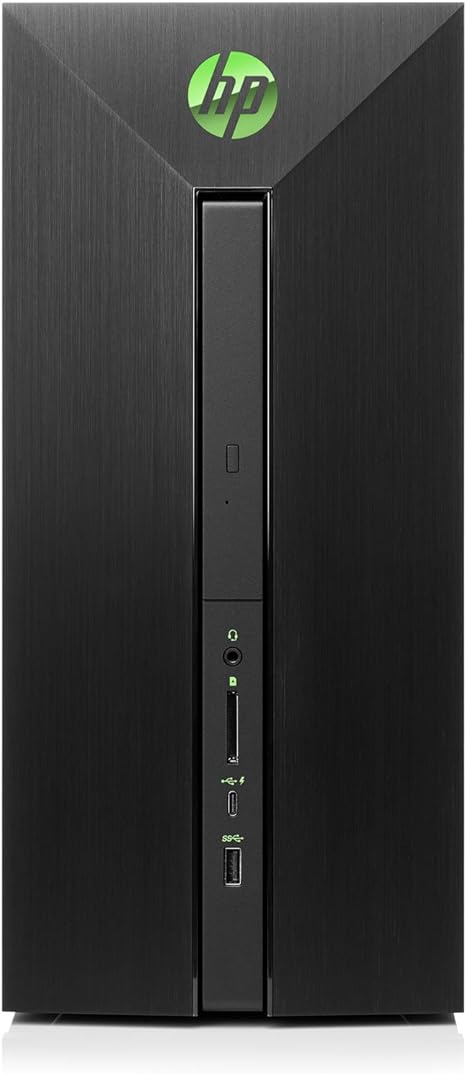 HP Pavilion Power 580-130 Desktop RYZEN 5 1400 8 1TB HDD RX 580 - BLACK/GREEN - Like New